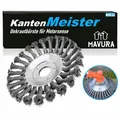 MAVURA Motorsensenmesser KantenMeister Freischneider Unkrautbürste für Motorsense, Wildkrautbürste Profi Fugenbürste Unkraut entferner 25,4 X 150mm