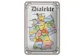 Blechschild Spruch 12X18 cm Dialekte Karte Bundesländer Deko Schild