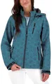 DEPROC-Active Damen Softshelljacke mit abnehmbarer Kapuze Übergangsjacke Windbreaker SHELBY PEAK petrol 36