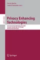 Privacy Enhancing Technologies David Martin