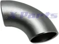90° EDELSTAHL Bogen 3" 76mm KURZ Rohr V2A Schweißbogen Downpipe Hosenrohr