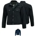BULLDT Motorradjacke BLD324j Denim Jeansjacke Motorradjacke Trucker Jacke Denimjacke mit Protektoren schwarz 56/2XL