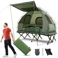 Feldbett mit Zelt 5in1 Campingzelt Campingliege Campingbett für 2 Personen