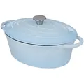 Butlers Gusseisentopf, Blau, Metall, 23x11x37 cm, Kochen, Auflaufformen