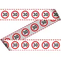 30. Geburtstag Absperrband Verkehrsschilder Party Banner Flatterband