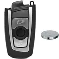 Auto Schlüssel Smartkey Funk Fernbedienung Sender 3 Tasten Gehäuse + CR2450 Batterie für BMW