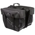 M-Wave Fahrrad Doppeltasche Schwarz Tragegriff Reflexstreifen Gepäckträgertasche