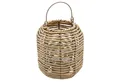 Spetebo Dekoobjekt Rattan Windlicht natur (für Kerzen, 1 St., 23 x 19 cm), Bast Laterne mit Bügel zum Hängen
