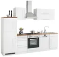 KOCHSTATION Küchenzeile KS-Samos, Breite 280 cm, wahlweise mit E-Geräten, mit Arbeitsplatte