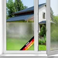 d-c-fix Fensterfolie Milky - 90 cm x 1,5 m – statische Sichtschutzfolie mit modernem Muster für Glasflächen – selbsthaftend, blickdicht, dekorativ