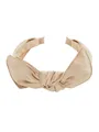 axy Haarreif Haarreif mit Schleife 13 cm x 4,5 cm aus Glanz Stoff, Vintage Damen Haareifen Haarband