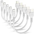 USB C Kabel Kurz 20cm [5Stück], ADILIFT Kurzes Typ C Kabel 0.2M 3A USB A auf USB C Kabel Schnelllade Datenkabel für Samsung Galaxy S10, S9, S8, Huawei P20, OnePlus 6T – Weiß