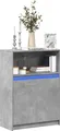 vidaXL Sideboard mit LED Betongrau 72x34x100 cm Holzwerkstoff