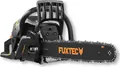 FUXTEC Benzin Kettensäge | Black Edition | Schwertlänge 46cm | Schnittlänge 40cm / 45cm | 5,2kg | 54ccm | 2-Takt | 550ml | 2,3kw | FX-KS255
