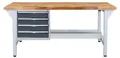 ADB Werkbank lichtgrau, anthrazitgrau 4 Schubladen 150,0 x 75,0 x 85,0 cm