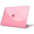 Fintie Hülle kompatibel mit MacBook Air 13 (2018-2020 Version) A2337(M1)/A2179/A1932, Ultradünne Hartschale Schutzhülle Snap Case, Rosa