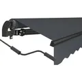 empasa Gelenkarmmarkise "START" manuelle Markise für Balkon, Aluminium-Gestell in anthrazit grau 350 cm x 250 cm