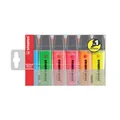 4x Textmarker Stabilo Boss  2-5mm nachfüllbar Etui gelb, grün, orange, rosa
