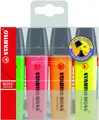 STABILO Boss Original Textmarker Stifte Markierer Etui Of 4 Verschiedene Farben
