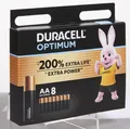 DURACELL Batterien Mignon AA 1.5 V OPTIMUM 8AA