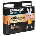 DURACELL Batterien Optimum Alkali-Mangan Mignon AA 1,5 V, 8 St.