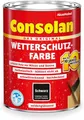 Consolan Wetterschutzfarbe, Deckender Holzschutz für Außen, Schwarz, 750ml