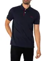 Gant Herren REG Contrast Pique SS Rugger Polohemd, Evening Blue, Standard