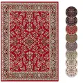 Hanse Home Design Kurzflor Wohnzimmerteppich Orient - Zabul Perser Look, Orientalischer Teppich für Esszimmer, Wohnzimmer, Schlafzimmer - Rot, 80x150 cm