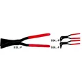 BESSEY Erdi Falzzange D35-60, 90⁰ gebogen, druchgestreckte Ausfühung, Maulbreite 60 mm Gesamtlänge 255 mm, PVC-beschichtete Griffe, Gewicht 0,71 Kg