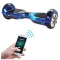 ROBWAY W1 Hoverboard | Elektroroller 700 Watt - 6,5 Zoll - 15 km/h - Bluetooth - LEDs - Soundeffekt - Smart Elektro Scooter - Jugendliche & Erwachsene - Blau