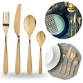 Sarcia.eu Besteck-Set TILLAGD Besteck Set für 6 Personen, Gold, Edelstahl 24 Stück IKEA