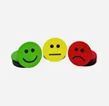 30 Feedback Magnete im Set Durchmesser 5cm 10 fröhliche grüne, 10 neutrale ge...
