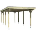 SKANHOLZ Carport "Spessart", BxT: 355 x 846 cm, Firsthöhe: 243 cm, lasiert - beige