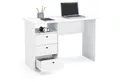 KOMTO Schreibtisch Oslo 110 H Griffe Computertisch Klein Arbeitstisch mit Schubladen, Büro PC-Tisch Kinderschreibtisch Schreibtisch 110 x 50 x 74 cm