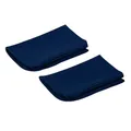 Alkamto 2 Stück Kissenbezug 40x25x10 cm für Nackenstützkissen Reisekissen, Baumwolle Waschbar Atmungsaktiv,Ergonomisch Weich, Kissenbezüge (Marineblau)