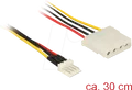 DELOCK 85457 - Floppy 4 Pin Stecker > Molex 4 Pin Buchse 30 cm