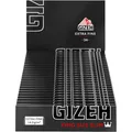 GIZEH BLACK King Size Slim Blättchen zum Selbstdrehen - Packung mit Magnetverschluss, recyclebar - 25er Pack á 34 Premium Rolling Paper (14 g/m²)