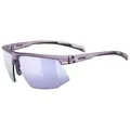 Uvex aerios S - schmale, extrem leichte Sportbrille für Erwachsene mit Anti-fog-Beschichtung und Soft-Bügeln - purple matt/mirror purple - one size