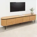 riess-ambiente Modernes Lowboard ATELIER 200cm Eiche schwarz Metall TV-Lowboard TV-Schrank Kommode