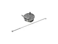 Bremsschild hinten komplett einbaufertig mit Bremsstange - für Simson S51, S53, S70, S83