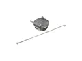 Bremsschild hinten komplett einbaufertig mit Bremsstange - für Simson S51, S53,