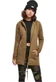 Urban Classics Damen Sweat Parka – Langer Zip Hoodie mit Kapuze und Kängurutasche aus Baumwolle Mix für Freizeit Alltag und gemütliche Übergangslooks,Summerolive,XS