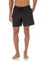 Amazon Essentials Herren Badehose mit Netzfutter, Taschen und Kordelzugverschluss, Schwarz, M