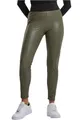 Urban Classics Damen Ladies Faux Leather High Waist Leggings Olive, L