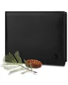 Wolfstrøm Geldbörse Herren Leder 'Nørge' – Tri-Fold Herren-Portemonnaie RFID-Blocker – 6 Karten-Fach, Ausweis-Fach, Großes Zusatzfach, Scheinfach, Kleingeldfach – Classic Black