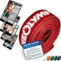 NEOLYMP Lange Fitnessbänder Stoff mit Fitness E-Book - waschbare Resistance Bands, Widerstandsbänder, Gymnastikband, Fitnessband, Trainingsbänder, Klimmzugbänder, Krafttrainingssets (rot)