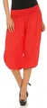 Malito – Damen Haremshose – Pumphose aus Baumwolle – Kurze Stoffhose für den Sommer – Capri Pluderhose zum Tanzen, Chillen & Yoga – knielange Hose 1483 (Rot)