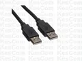 ROLINE USB 2.0 Kabel A-Stecker auf A-Stecker HighSpeed Datenkabel Schwarz 0,8m
