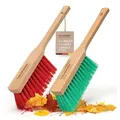 Hausfelder Kehrgarnitur Handfeger 2er Set Outdoor, 2 x Handfeger, harte/mittelharte Borsten, (2er Set, Set), extra langer Griff, stabile Kunststoffborsten, praktisches 2er Set braun Outdoor