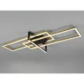 Defibrico - Trio Led Deckenleuchte Salinas Schwarz, Gold, Switch Dimmer Deckenleuchte
